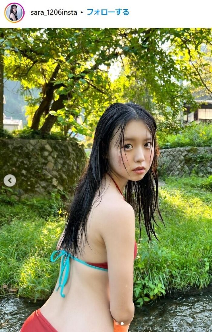 'Shocking baby face' is a hot topic! Sara Otaki (18), who has a masterpiece style, the latest swimsuit gravure is too cute in Echiechi wwwwwwwwwww 8th image