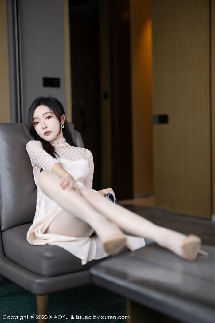 [XiaoYu画语界]Vol.1157_女神王馨瑶淡黄色连衣短裙+性感网纱情趣服秀惹火身材诱惑写真85P 18th image