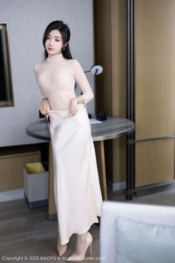 [XiaoYu画语界]Vol.1157_女神王馨瑶淡黄色连衣短裙+性感网纱情趣服秀惹火身材诱惑写真85P 27th image