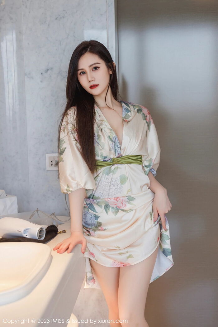 [IMISS Honey Company] Vol.745_神SISY思性感带图案长裙露浅色内衣配超薄肉丝完美诱惑写真55P 6th image