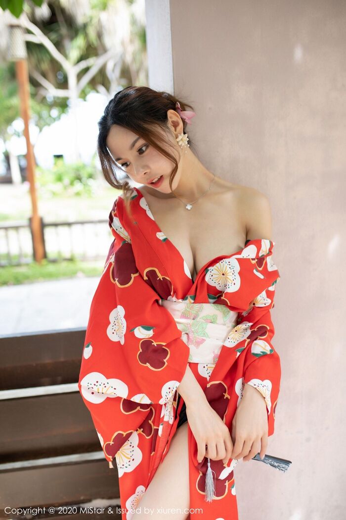[MiStar] Vol.326_嫩模沈佳熹私房鲜艳红色和服半露酥breast白嫩美腿诱惑写真45P 17th image