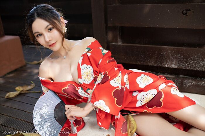 [MiStar] Vol.326_嫩模沈佳熹私房鲜艳红色和服半露酥breast白嫩美腿诱惑写真45P 25th image
