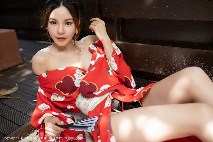 [MiStar] Vol.326_嫩模沈佳熹私房鲜艳红色和服半露酥breast白嫩美腿诱惑写真45P 29th image