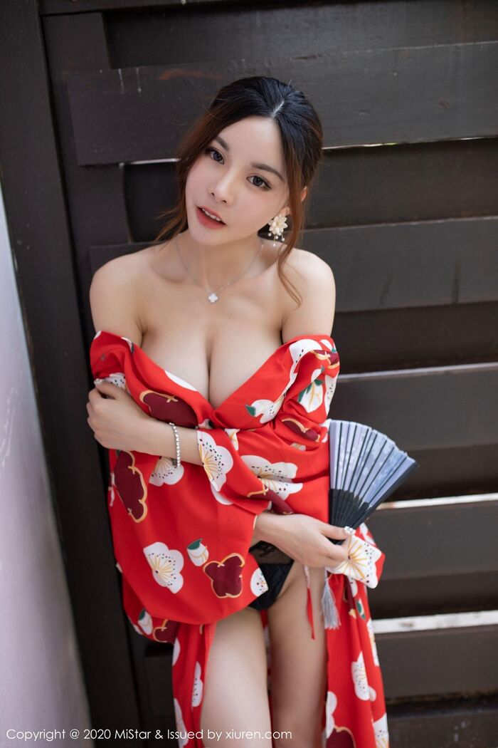 [MiStar] Vol.326_嫩模沈佳熹私房鲜艳红色和服半露酥breast白嫩美腿诱惑写真45P 40th image