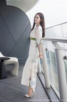 [IMISS Honey Company] Vol.745_神SISY思性感带图案长裙露浅色内衣配超薄肉丝完美诱惑写真55P