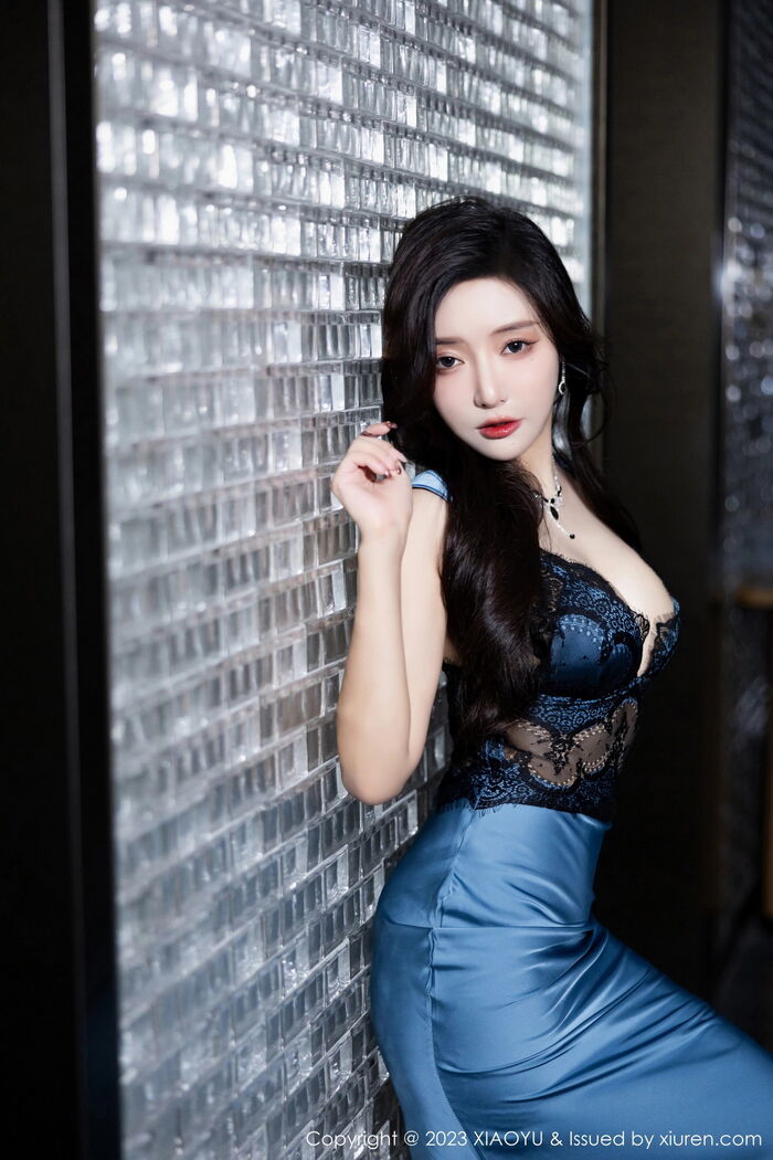 [XiaoYu画语界] Vol.1163_ goddess 王馨瑶yanni性感蓝黑连衣礼裙配黑丝袜秀曼妙身姿诱惑写真93P 29th image