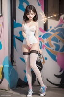 graffiti full shot - NSFW AI Generated