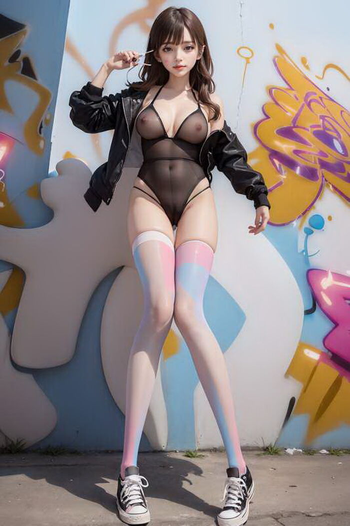 graffiti full shot - NSFW AI Generated 3th image