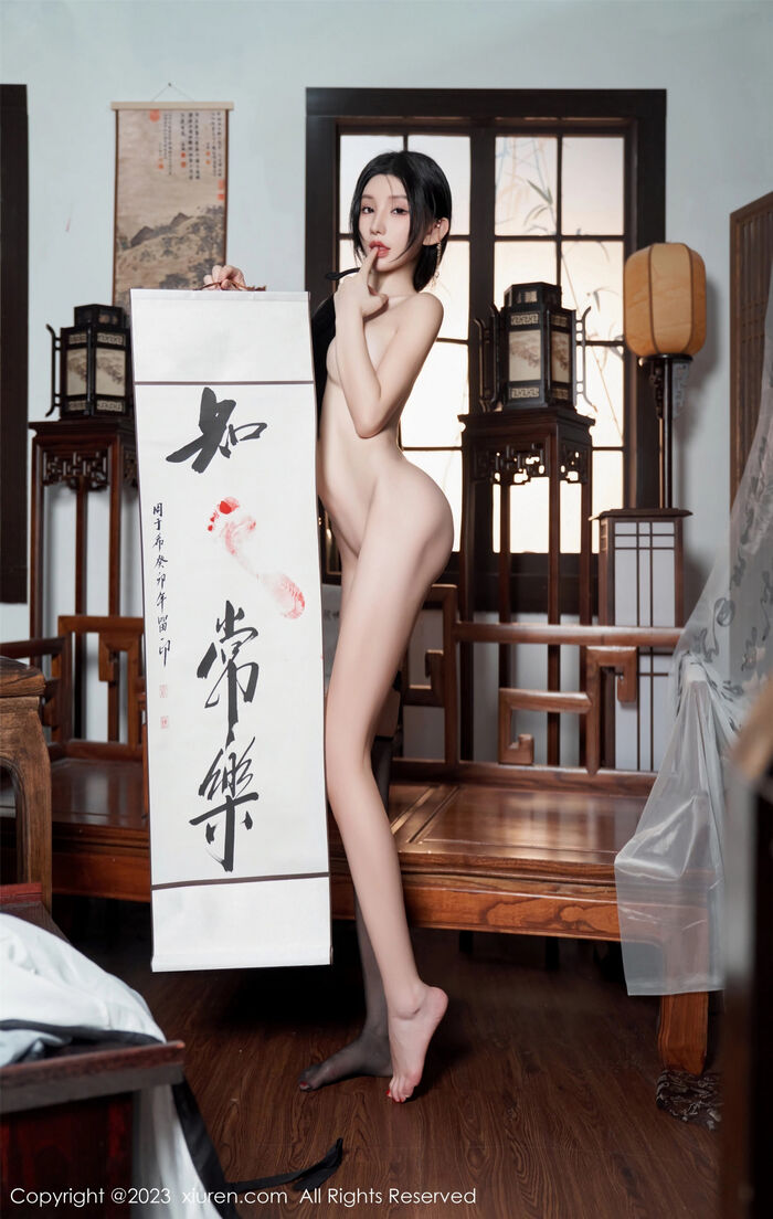 XiuRen第7891期_女神周于希Sally性感黑白薄透长衫配黑丝袜秀完美身材诱惑写真90P 84th image