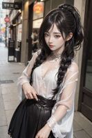 pretty girl in town AI Generated