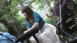 A sneaky molester who attacks a mom with a child ... rape GIF image repeating convulsions climax in front of baby