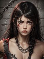 Velvet Crowe in prison torn dirty - AI Generated AI Generated