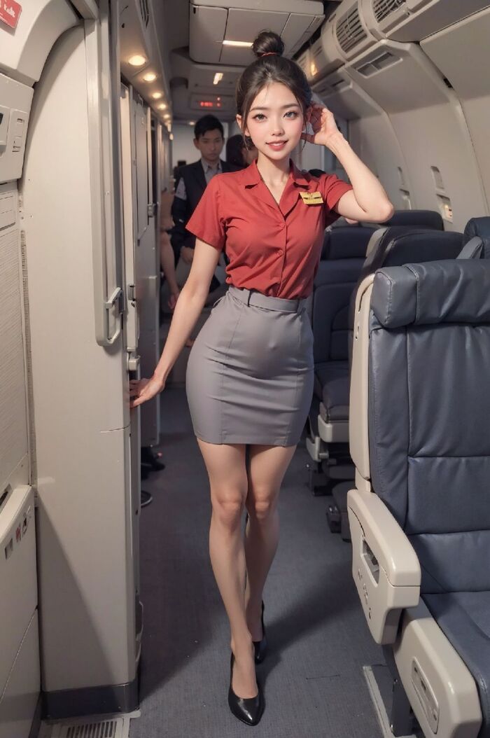 Flight Attendant 2.5D AI Generated 10th image