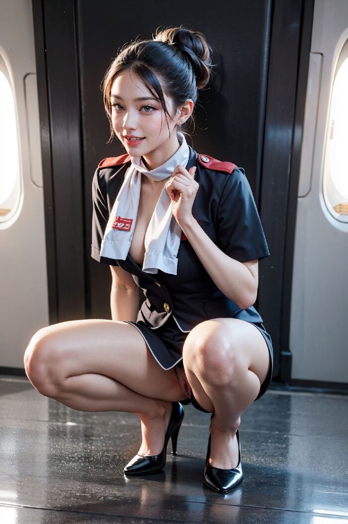 Flight Attendant 2.5D AI Generated 28th image