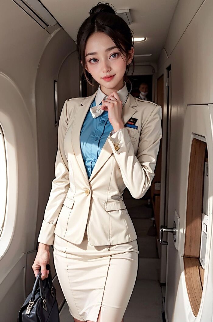 Flight Attendant 2.5D AI Generated 3th image