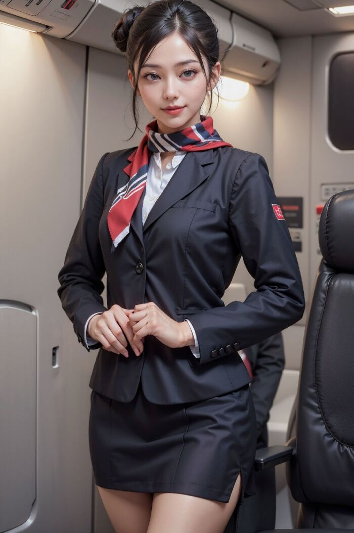 Flight Attendant 2.5D AI Generated 9th image