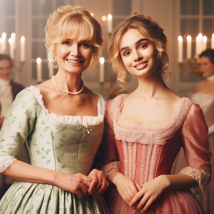 Classy Regency Women [AI Generated] AI Generated 100th image