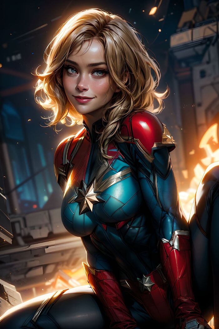 4K Captain Marvel (60 Images) AI Generated 55th image