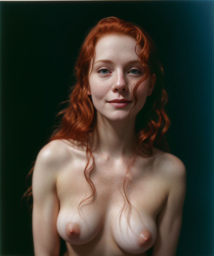 Redhead female nude AI Generated 16th image