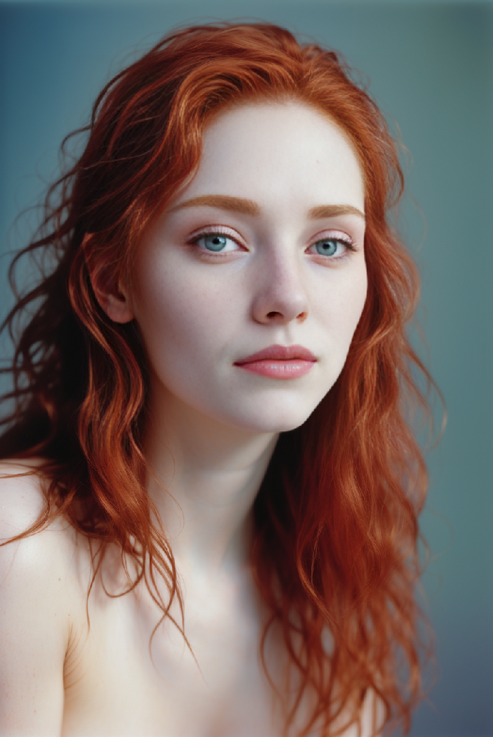 Redhead female nude AI Generated 22th image