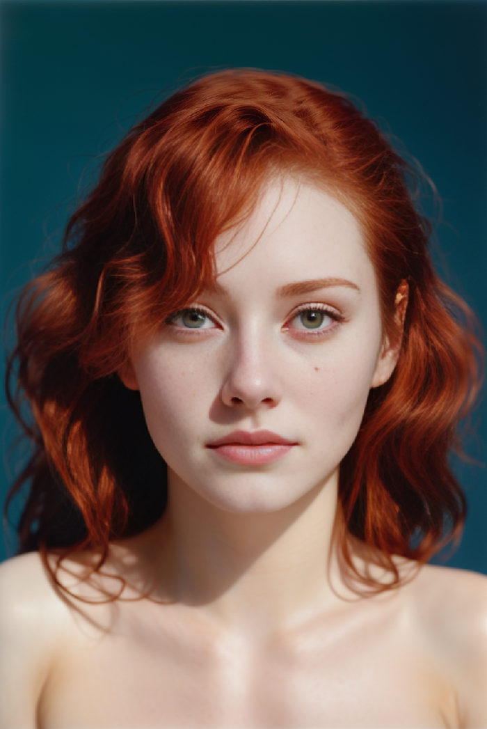 Redhead female nude AI Generated 24th image