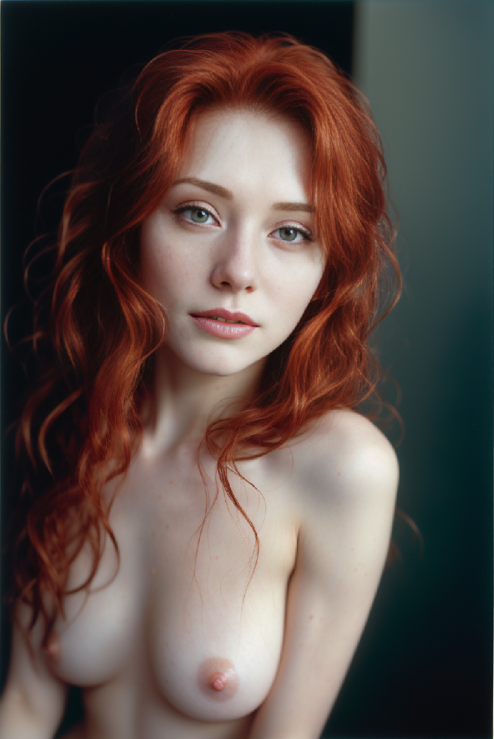 Redhead female nude AI Generated 30th image