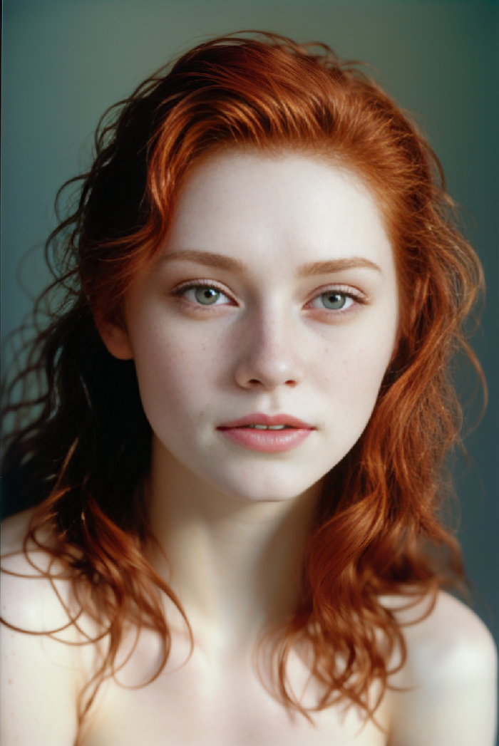 Redhead female nude AI Generated 36th image