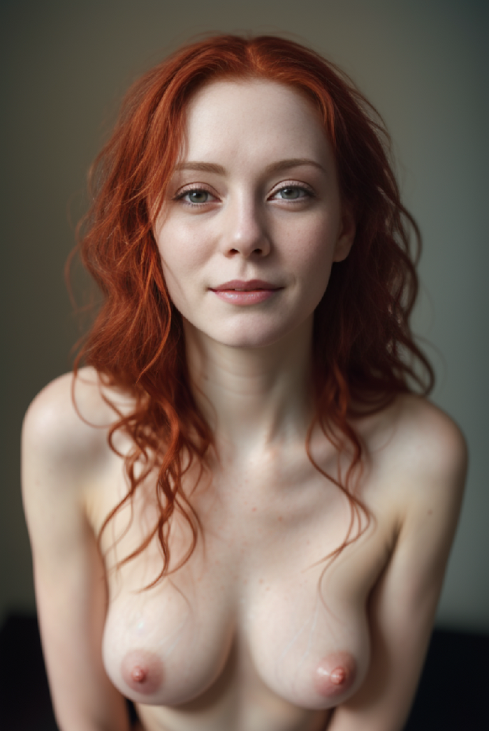 Redhead female nude AI Generated 40th image