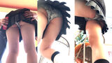 [upskirt1676 upside-down shooting JK] Loose socks miniskirt JK that can be taken with high image quality to shake the buttocks, raise the legs and open the crotch [re-edit]