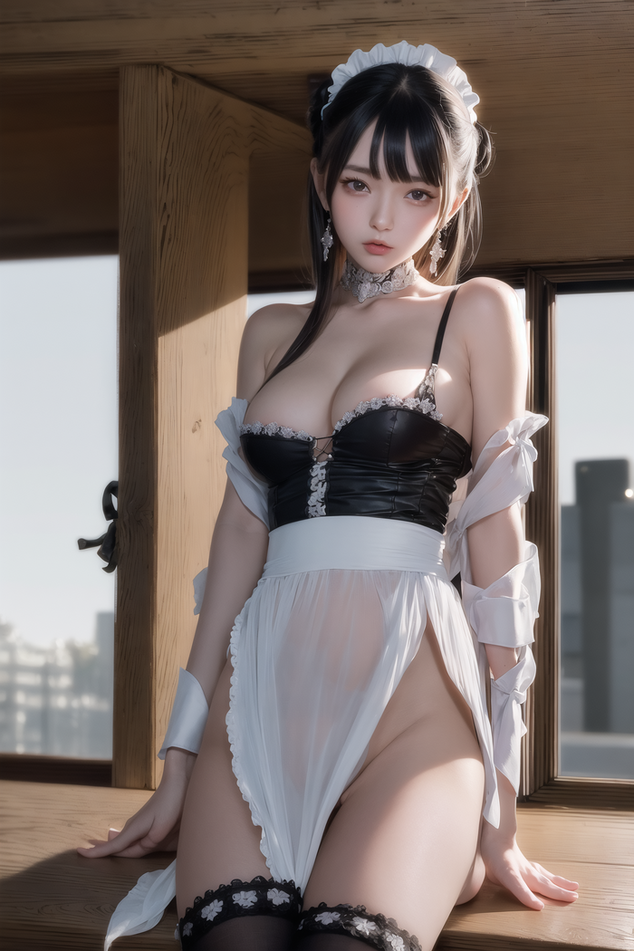 ●PIXIV●FANBOX_Kinshin_Vol.7 maid cafe AI Generated 24th image