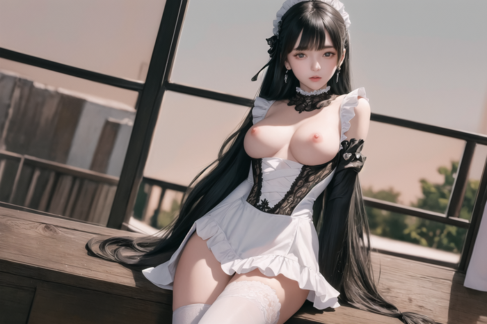 ●PIXIV●FANBOX_Kinshin_Vol.7 maid cafe AI Generated 33th image