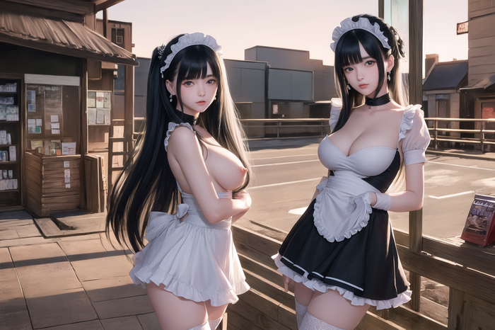 ●PIXIV●FANBOX_Kinshin_Vol.7 maid cafe AI Generated 35th image