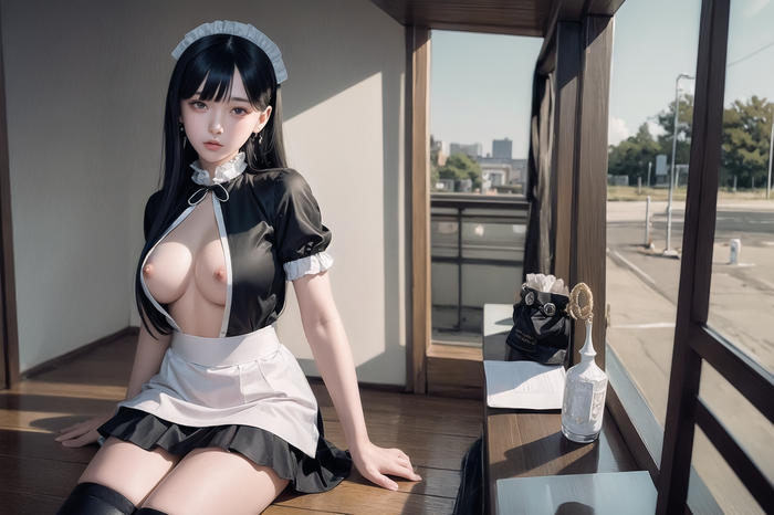●PIXIV●FANBOX_Kinshin_Vol.7 maid cafe AI Generated 45th image