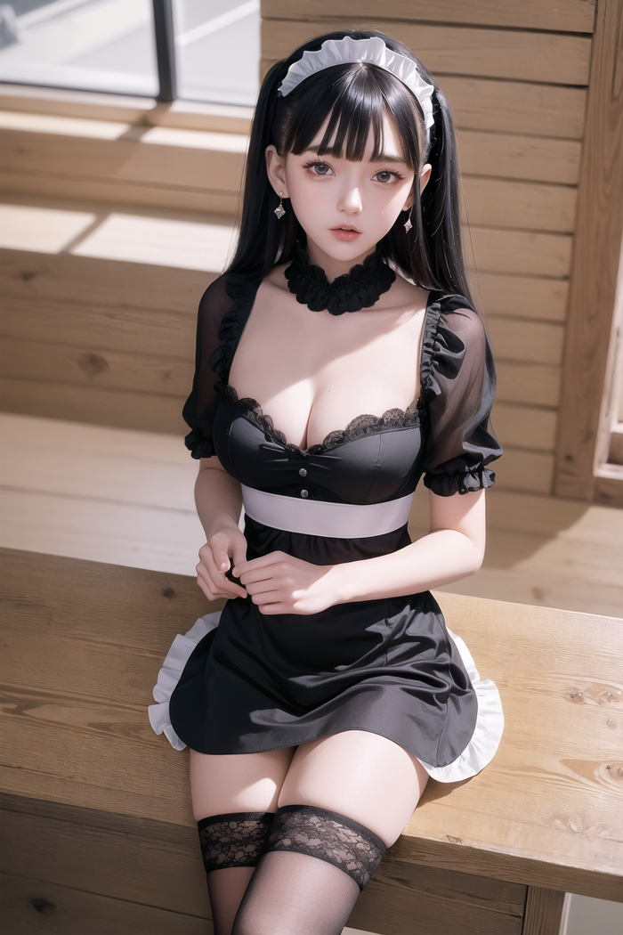 ●PIXIV●FANBOX_Kinshin_Vol.7 maid cafe AI Generated 51th image