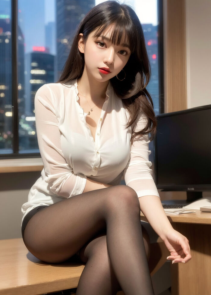 AI生成美女~Your secretary in pantyhose #1 AI Generated 17th image