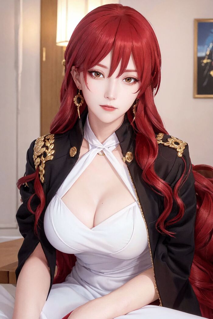 紅長髮 AI Generated 20th image