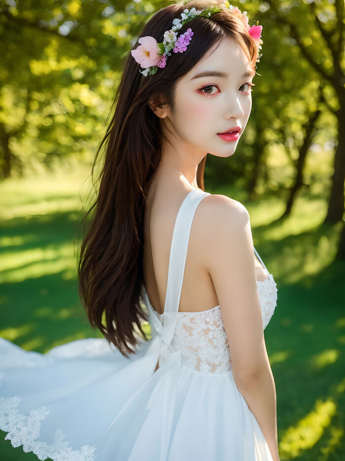 AI生成~xRica-a girl in a flower crown AI Generated 12th image