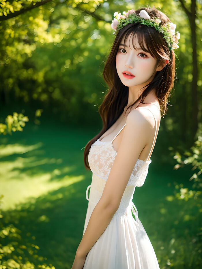 AI生成~xRica-a girl in a flower crown AI Generated 6th image