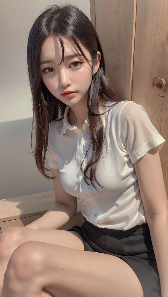 AI生成~AI FOR YOU ▶AFY-Shirt Black Skirt AI Generated 7th image