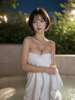 AI生成~xRica-hot spring, Put a towel around.. AI Generated