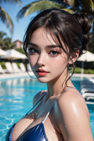 泳裝女孩 AI Generated